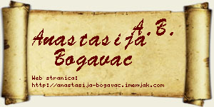 Anastasija Bogavac vizit kartica